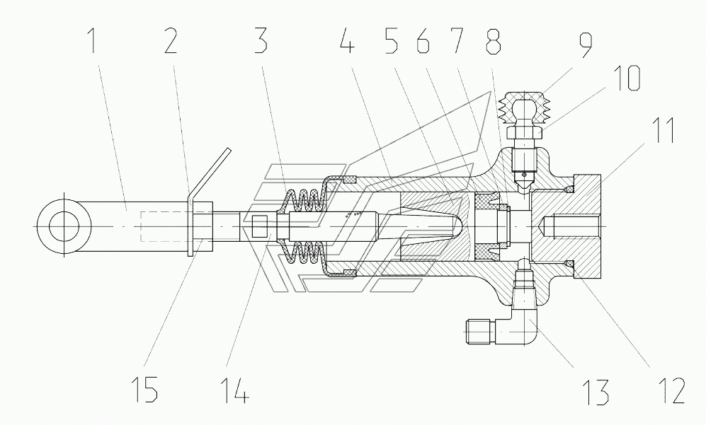 Превью схемы Цилиндр рабочий МТЗ-1523